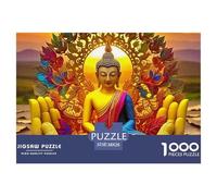 Buddha-Statue 1000 Piece Jigsaw Puzzle For Adults Family Challenge Toys Stress Relief Puzzle Exercise The Memory of The Brain for Family Decorations 38x26cm/1000pcs