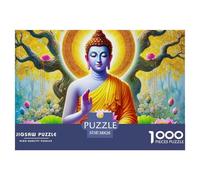 Buddha-Statue 1000 Piece Jigsaw Puzzle - For Adults & Kids - Zen Decor Unique, Premium Quality, Family Activity, DIY Wall Decor 38x26cm/1000pcs