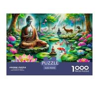 Buddha-Statue 1000 Piece Jigsaw Puzzle for Adults - Zen Decor Includes Whimsies, Rewarding, Family Activity, DIY Wall Decor 70x50cm/1000pcs