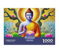 Buddha-Statue 1000 Piece Jigsaw Puzzle for Adults - Zen Decor Premium Quality, Challenging, Family Activity, 'What Happens Next' 70x50cm/1000pcs