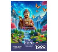 Buddha-Statue 1000 Pieces Jigsaw Puzzles For Adults Challenging Game Stress Relieving Entertainment Exercise The Memory of The Brain For Adults Gifts 70x50cm/1000pcs