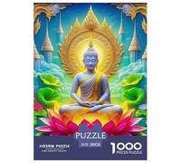 Buddha-Statue 1000 Pieces Jigsaw Puzzles For Adults Challenging Game Stress Relieving Entertainment Exercise The Memory of The Brain For Adults Gifts 38x26cm/1000pcs