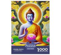 Buddha-Statue 1000 Pieces Jigsaw Puzzles For Adults Challenging Game Stress Relieving Entertainment Exercise The Memory of The Brain for Men, Women, Elders, Seniors 70x50cm/1000pcs