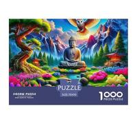 Buddha-Statue 1000 Pieces Jigsaw Puzzles For Adults Challenging Game Stress Relieving Entertainment Exercise The Memory of The Brain for Family Decorations 70x50cm/1000pcs