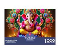 Buddha-Statue 1000 Pieces Jigsaw Puzzles For Adults Educational Games Stress Relieving Entertainment Exercise The Memory of The Brain for Adults And Kids, Age 12 Years Up 38x26cm/1000pcs