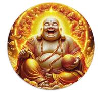 Buddha-Statue 1000 Pieces Jigsaws Stress Reliever Difficult Challenge for Adults & Kids Creative Round Puzzles Family Game Gifts (67.5x67.5cm)