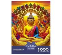 Buddha-Statue 1000 Pieces Painting Paper Jigsaw Puzzle - Kid-Safe Edge Decoration for Kids’ Room | 38x26cm/1000pcs