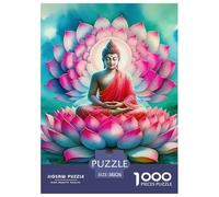 Buddha-Statue 1000 Pieces Painting Paper Jigsaw Puzzle - Summer Holiday Educational Game for Adults & Kids | 38x26cm/1000pcs