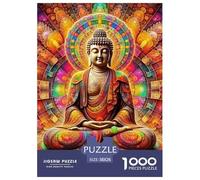 Buddha-Statue 1000 Pieces Painting Paper Jigsaw Puzzle - "What Happens Next" Decoration for Adults & Kids | 38x26cm/1000pcs