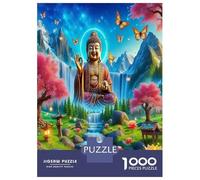 Buddha-Statue 1000pc Premium Jigsaw Puzzle Puzzle for Adults Recycled Cardboard Family Puzzle Lovers Brain Training Holiday Activity Office Break 38x26cm/1000pcs