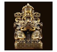 Buddha Statue CAI Shen Statue,Copper God of Fortune Chinese New Year Gift Attract Wealth and Good Luck Wencaishen,Perfect for Your Home or Office Buddha garden good