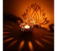 Buddha Statue Candlestick Holders Style Retro Incense Burner Tea Light Zen Statue Suitable for Meditation Feng Shui and Home Festival Decor Bring Good Luck