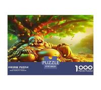 Buddha-Statue Colourful Smiling Buddha Amidst Golden Treasures 1000 Pieces Jigsaw for Adults The Impossible Challenge Brain Development 38x26cm/1000pcs