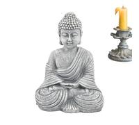 Buddha Statue Decor, Resin Sitting Buddha, Hand-Painted Buddha Sculpture, Zen Decor Table Ornament For Zen Home Decor And Meditation Spaces To Create A Peaceful Atmosphere