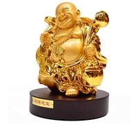 Buddha Statue Feng Shui Brass Laughing Buddha And Money Bag Peace Fortune Decoration Company Opening Gifts Give Elder Birthday Presents Buddha garden good