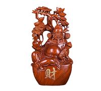 Buddha Statue Feng Shui Gift God of Fortune/Craft Sculpt God of Wealth Chinese Charm of Prosperity Home Decoration Gift Attract Wealth and Good Luck Buddha garden good