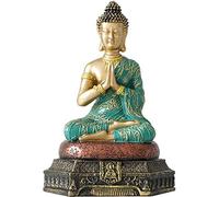 Buddha Statue for Home Decor Figurines, Buddhism Decorative Sculpture, Zen Home Desk Ornaments,Green