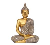 Buddha Statue for Home Decor Gold 12.4”-Buddha Statues for Zen Decor - Spiritual Décor-Buddha Decor for Living Room-Buda - Budda - Indoor Buddha Gift for Relaxation, Meditation or Shrine…