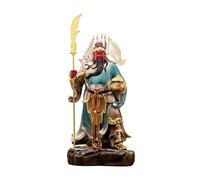Buddha Statue Guan Gong Worship Statue Household Pure Copper Painted Wealth God Ornament Company Opened to Attract Wealth Feng Shui Decoration(Large)