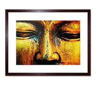 Buddha Statue Head Face Wall Art Print