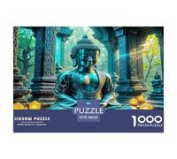 Buddha-Statue Impossible Hard Difficult 1000 Pieces Adult Jigsaws - Buddha Statue Temple Ruins Ancient Mystical Educational Game Decompression for Gifts38x26cm/1000pcs