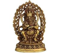 Buddha Statue,Indian Buddha Statue, Thai Buddha Zen Supplies Religious Dedication Decoration Vintage Bronze Buddha God of Wealth Statue