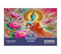 Buddha-Statue Jigsaw Puzzles 1000 Piece for Adults Puzzle Game for The Whole for Women Home Decoration 100% Recvcled Cardboard 52x38cm/1000pcs