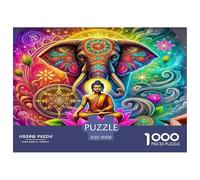 Buddha-Statue Jigsaw Puzzles 1000 Pieces Fit Adults Or Families Together Challenging Puzzles for The Whole for Women Home Decoration 100% Recvcled Cardboard 70x50cm/1000pcs