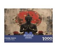 Buddha Statue Jigsaw Puzzles for Adults Gifts 1000 Piece Challenging Games Home Decors Brainteasing Zen Buddha Jigsaw Puzzle for Women Men Adult 38x26cm/1000pcs