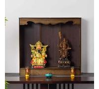Buddha Statue Meditation Shrine for Desktops, Vintage Decorative Shelf for Prayer, Home Altar, Office Temples, Buddhist Altar Table, Perfect for Shrines and Meditation Spaces