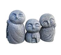 Buddha Statue Mini Decoration Ornaments for Desktop, Jizo Bonsai Accent Figures, Japanese Home Interior Decor, Small Zen Sculpture for Meditation Spaces