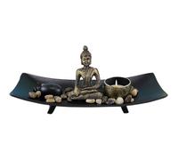 Buddha Statue Miniature Zen Garden Decor with Incense Holder Burner Sticks for Meditation office Yoga Spiritual Decoration - Buddha Statue
