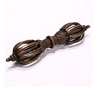 Buddha statue ornaments,Buddhism item,Powerful Vintage Tibetan Buddhism Dharma Ritual Vajra Dorje,Nine-pronged Phurba Pestle,Tantric Energy Device, Handmade in Nepal