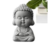 Buddha Statue Ornaments | Vintage Decor Yoga Figurines Sandstone Buddha Statues| Buddha Statue Monks Figurine, Meditation Buddha Decoration Ornament for Meditating