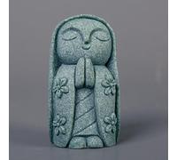 Buddha Statue Outdoor - Stone Monk Statues for Garden | Luck Buddhist Decoration, Positive Ornament for Studio Room Aquarium Fountain Meditation Yoga Calming