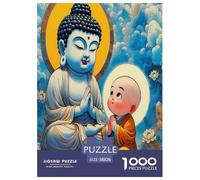 Buddha-Statue Puzzle 1000 Teile Schwer Puzzle Spielzeug Pädagogisches Spiel Impossible Herausforderungsspielzeug Für Erwachsene Und Kinder Ab 12 Jahren 38x26cm/1000pcs