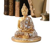 Buddha Statue - Resin Buddha Statue Arts with Incense Holder | Spiritual Table Centerpieces for Meditation Entryway Yoga Mantel Altar Apartment Living Room Office Desk Porch