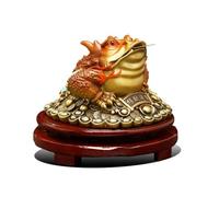 Buddha Statue Toad Ornaments,Fengshui Statue for Wealth and Luck,Luck Symbol Sculpture,Copper Desktop Ornament for Home Office Ornaments Feng Shui Decoration,A,M
