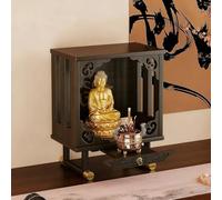 Buddha Statue Wall-Mounted Stand with Tiered Storage,Durable Meditation Table for Bedrooms,Living Rooms and Buddhist Shrines,Spacious Layout,Sturdy Design