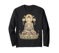Buddha Statue Yoga Buddhism Zen Meditation Long Sleeve T-Shirt
