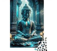 Buddha Statue1000 Pieces Thick Sturdy Cardboard Jigsaw Puzzle Adults Kids Age 12+ Challenging Brain Training Relaxation Home Decor Gift 38x26cm/1000pcs
