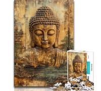 Buddha Statues Adult Jigsaws 1000 Pieces Difficult,Help The Brain Exercise Addictive Toys to Cultivate Patience Great Gift (38x26cm)
