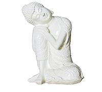 Buddha Statues Decoration, Sleeping Buddha OrnamentStyle Handicrafts Imitation Bronze Sleeping Buddha Statues,White