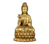 Buddha Statues for Home Decor Brass Guanyin Bronze Statue Ornaments for Worship Guanyin Office Home Hall Ornaments Collectibles and Figurines