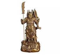 Buddha Statues for Home Decor Chinese Brass Fortune-attracting Ornaments for Home and Shop Worshipping The God of Wealth Guan Yu Decorative Crafts Collectibles and Figurines