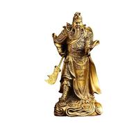 Buddha Statues for Home Decor God of Wealth Copper Guan Gong Ornaments Home Decorations Living Room Desk Decoration Feng Shui Wealth Sculpture Collectibles and Figurines(Medium)