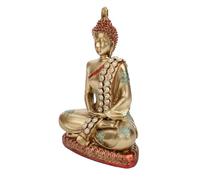 Buddha Statues for Home Decor - Gold Resin Desktop Zen Figurine, Mindfulness Ornament | Quiet Aesthetic Construction Detail, Relaxation Advantage, Closet Shelf, Bedroom Use,