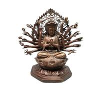 Buddha Statues for Home Decor Guanyin Bodhisattva Buddha Ornaments Copper Guanyin Zen Decoration Garden Bodhisattva Sculpture Collectibles and Figurines(Color:B)