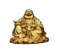 Buddha Statues for Home Decor Maitreya Buddha Ornaments Brass Big Belly Buddha Statue Home Furnishings Bodhisattva Feng Shui Decoration Collectibles and Figurines(Size:Medium)