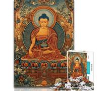 Buddha Statues Jigsaw Puzzles for Adults 1000 Piece,Help The Brain Exercise Addictive Toys to Cultivate Patience Suitable for Couples 50x75cm